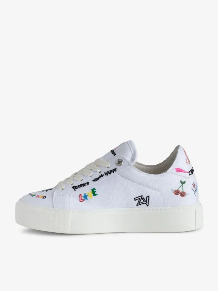 Women Zadig and Voltaire Sneakers ZV1747 La Flash Chunky LowTop Sneakers White