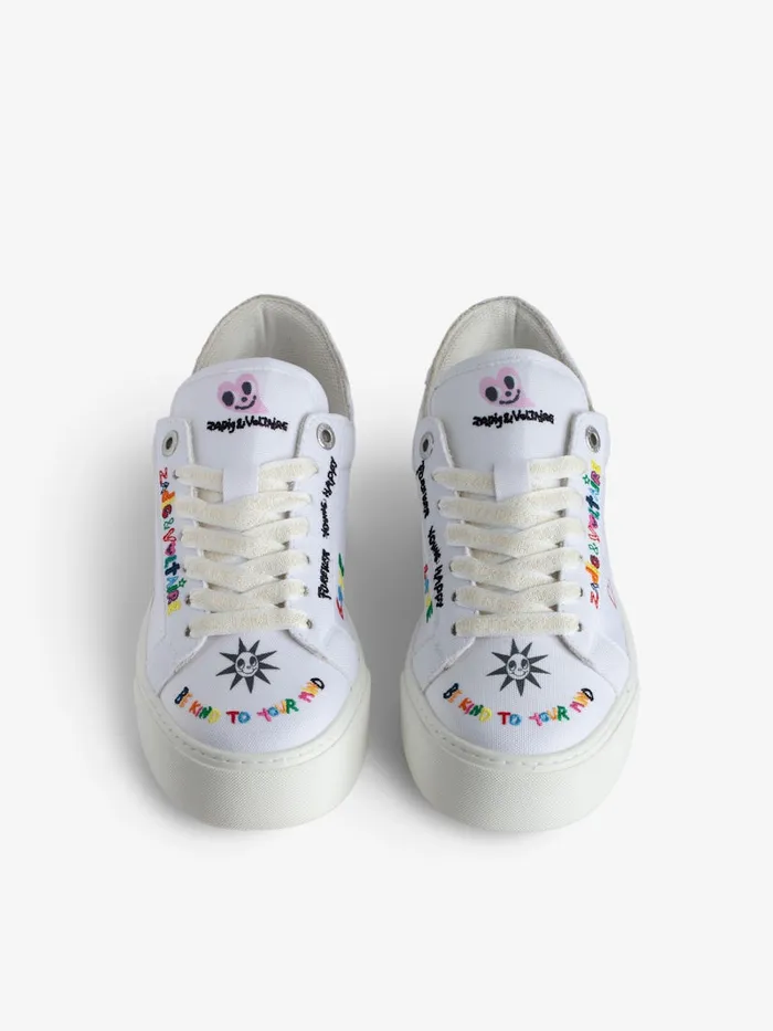Women Zadig and Voltaire Sneakers ZV1747 La Flash Chunky LowTop Sneakers White