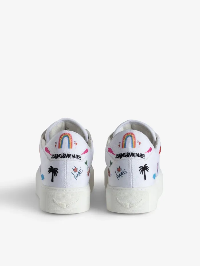 Women Zadig and Voltaire Sneakers ZV1747 La Flash Chunky LowTop Sneakers White