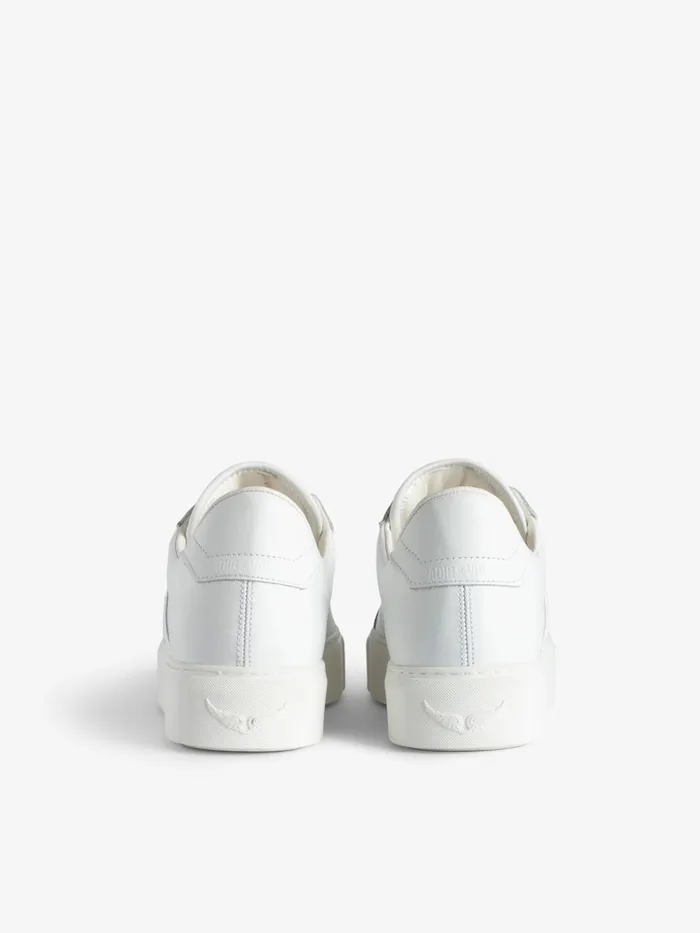 Women Zadig and Voltaire Sneakers ZV1747 La Flash LowTop Platform Sneakers White