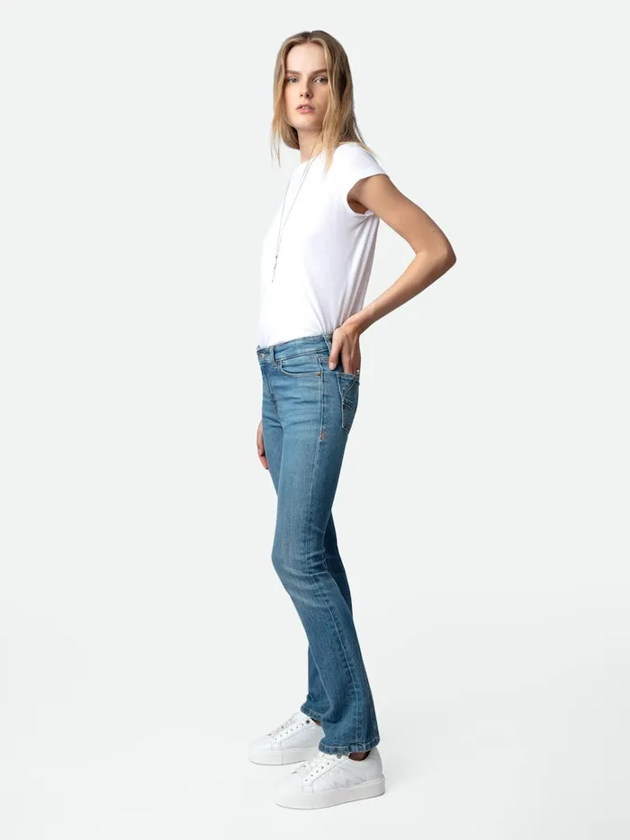 Women Zadig and Voltaire Sneakers ZV1747 La Flash LowTop Platform Sneakers White
