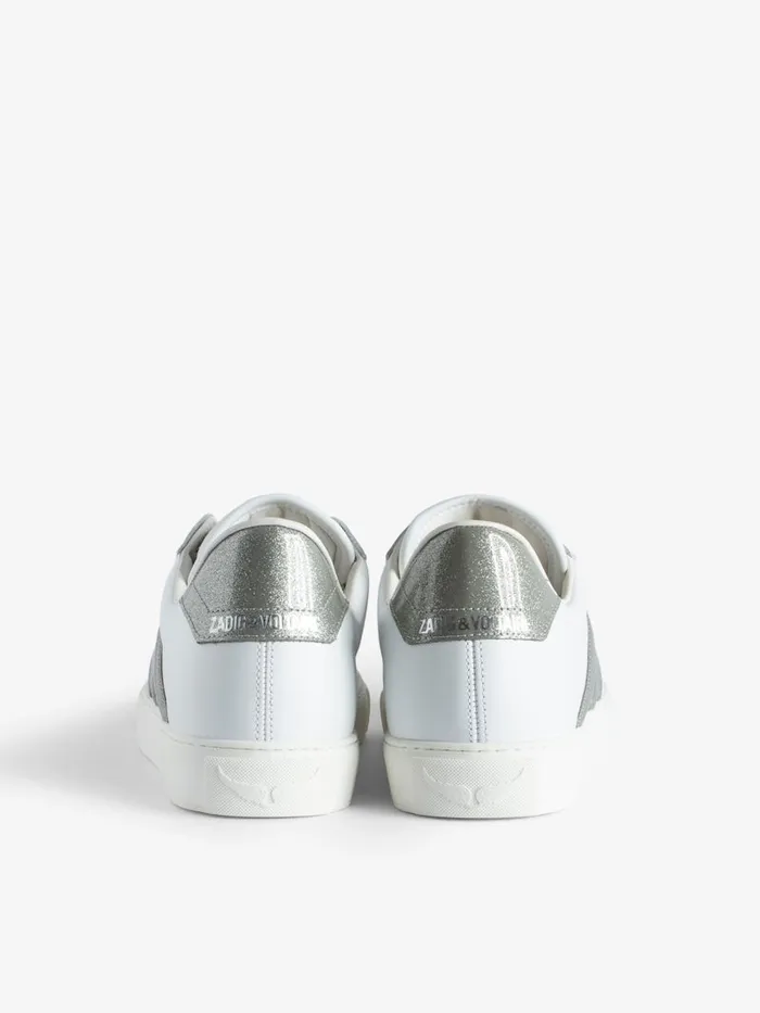 Women Zadig and Voltaire Sneakers ZV1747 La Flash LowTop Sneakers Silver