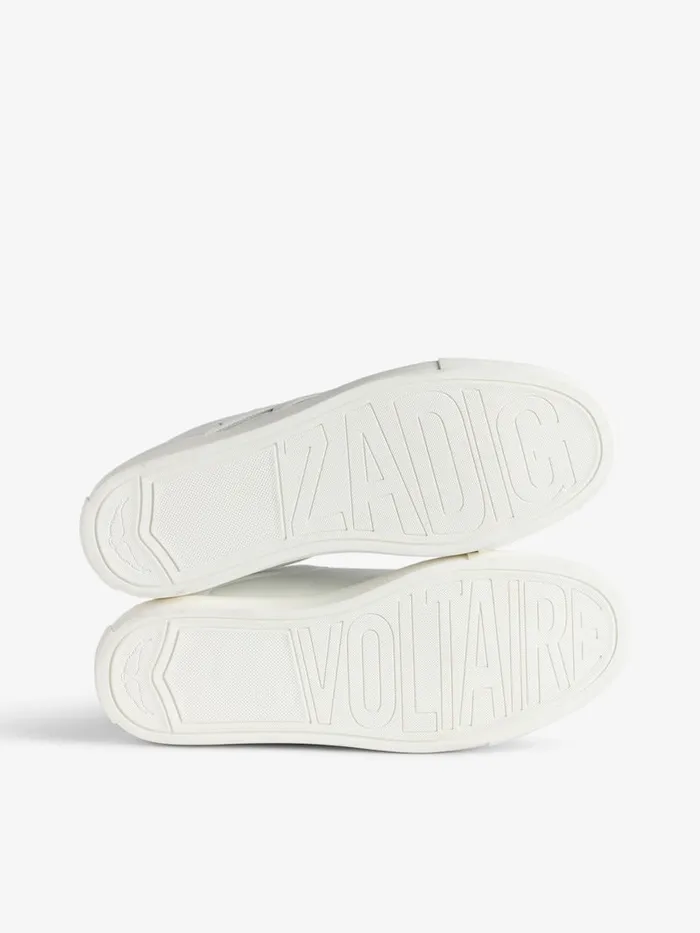 Women Zadig and Voltaire Sneakers ZV1747 La Flash LowTop Sneakers Silver