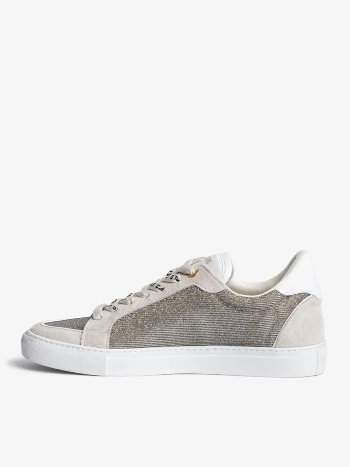 Women Zadig and Voltaire Sneakers ZV1747 LowTop Sneakers Silver