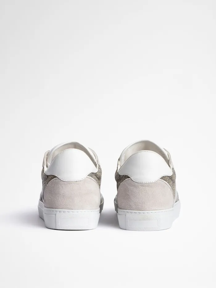 Women Zadig and Voltaire Sneakers ZV1747 LowTop Sneakers Silver