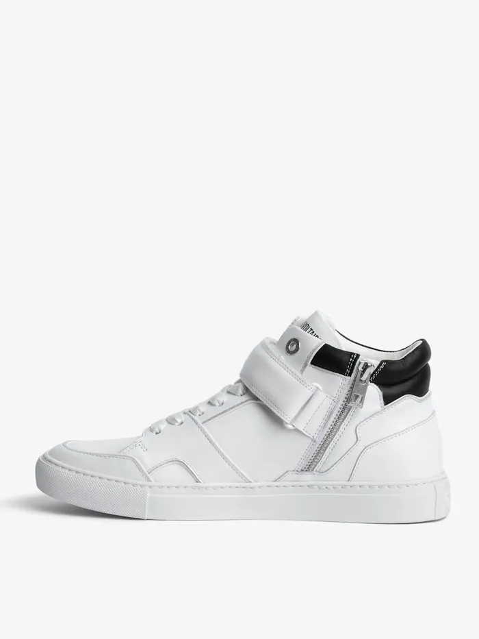 Women Zadig and Voltaire Sneakers ZV1747 Mid Flash Sneakers White