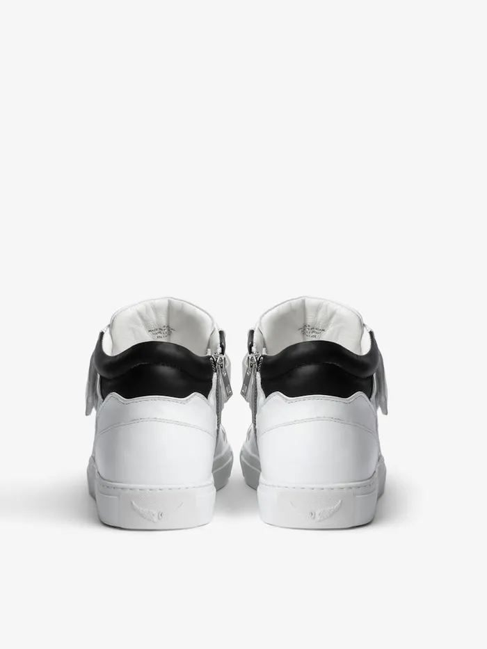 Women Zadig and Voltaire Sneakers ZV1747 Mid Flash Sneakers White