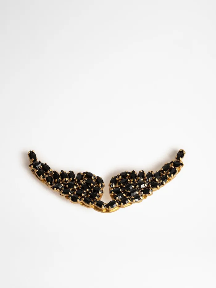 Women Zadig and Voltaire Straps and Accessories Swing Your Wings Strass Charm Black Women Zadig and Voltaire Straps and Accessories Swing Your Wings Strass Charm Black