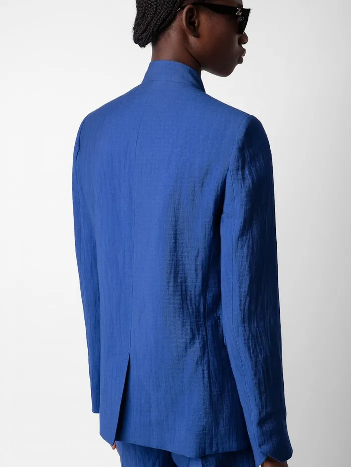 Women Zadig and Voltaire Suiting Please Linen Shorts Deep Sea