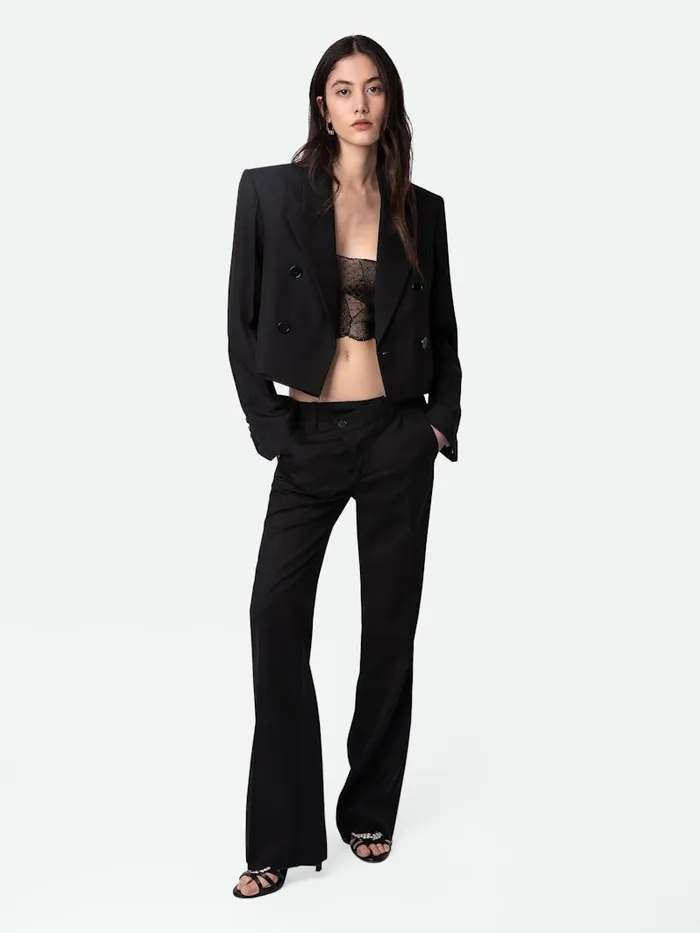 Women Zadig and Voltaire Suiting Poxy Pants Black