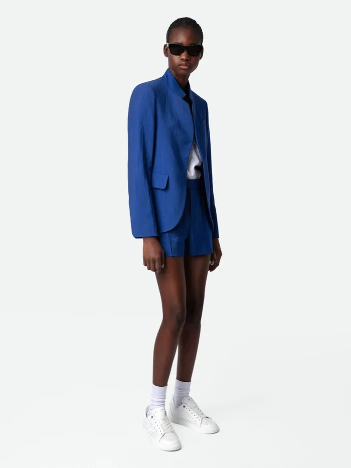 Women Zadig and Voltaire Suiting Very Linen Blazer Deep Sea