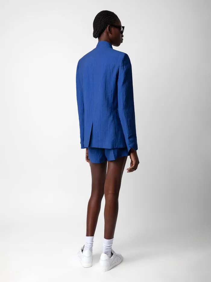 Women Zadig and Voltaire Suiting Very Linen Blazer Deep Sea