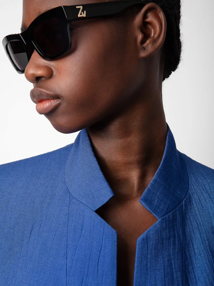 Women Zadig and Voltaire Suiting Very Linen Blazer Deep Sea
