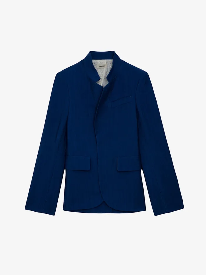 Women Zadig and Voltaire Suiting Very Linen Blazer Deep Sea