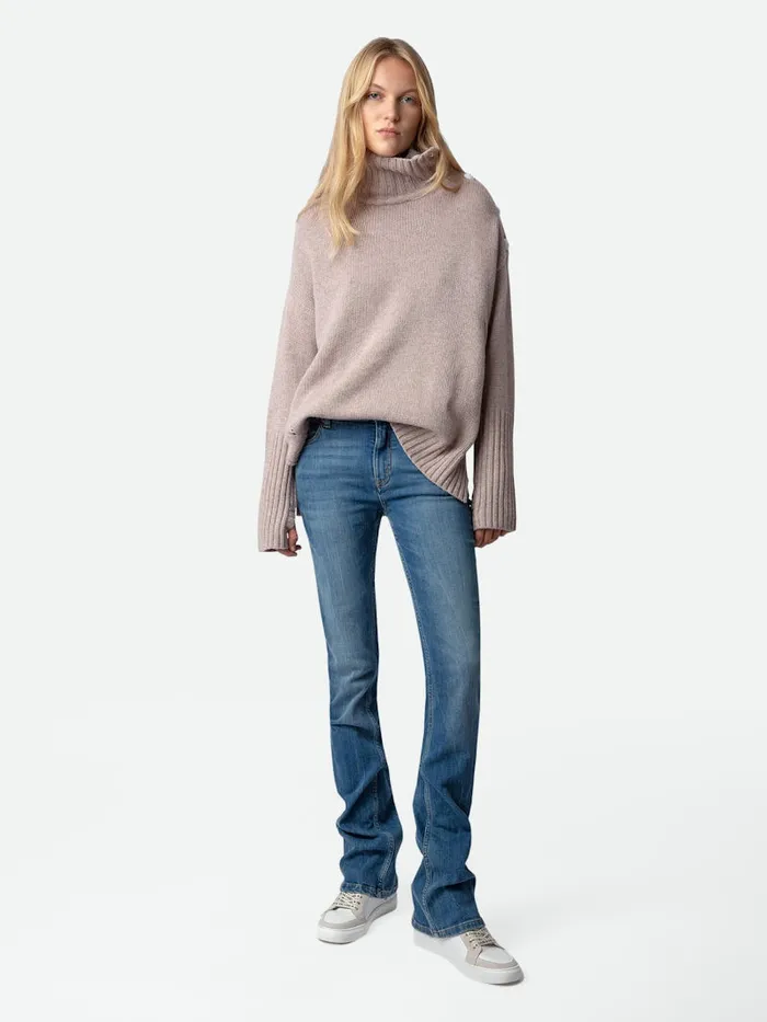 Women Zadig and Voltaire Sweaters and Cardigans Alma Cashmere Sweater Primrose Women Zadig and Voltaire Sweaters and Cardigans Alma Cashmere Sweater Primrose