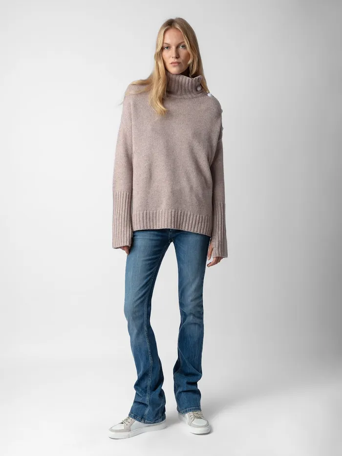 Women Zadig and Voltaire Sweaters and Cardigans Alma Cashmere Sweater Primrose