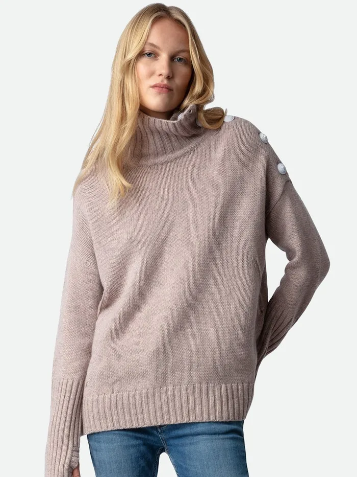 Women Zadig and Voltaire Sweaters and Cardigans Alma Cashmere Sweater Primrose