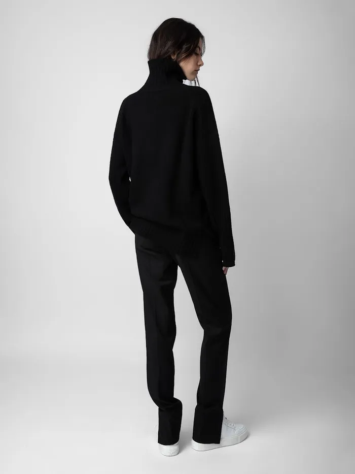 Women Zadig and Voltaire Sweaters and Cardigans Alma Rock and Roll Sweater Black