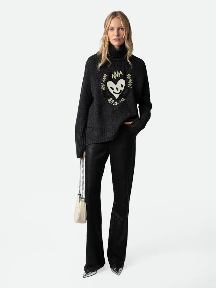 Women Zadig and Voltaire Sweaters and Cardigans Alma We Heart Sweater Anthracite