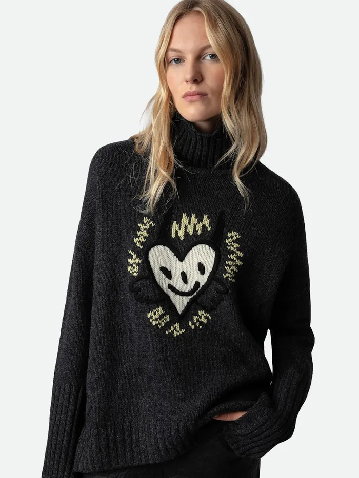 Women Zadig and Voltaire Sweaters and Cardigans Alma We Heart Sweater Anthracite