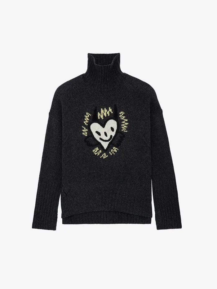 Women Zadig and Voltaire Sweaters and Cardigans Alma We Heart Sweater Anthracite