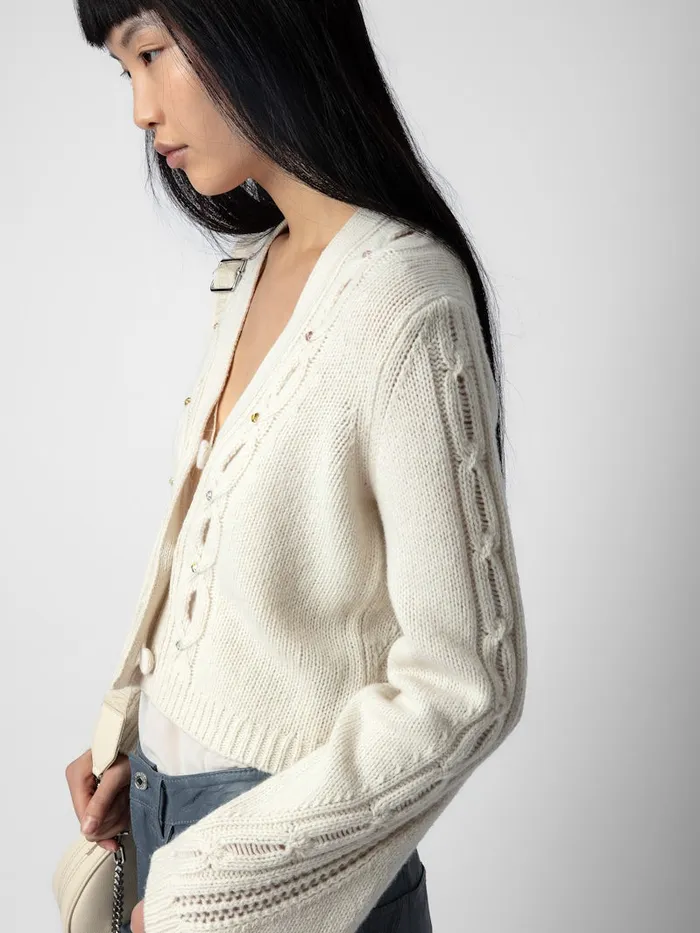Women Zadig and Voltaire Sweaters and Cardigans Barley Cardigan Ecru