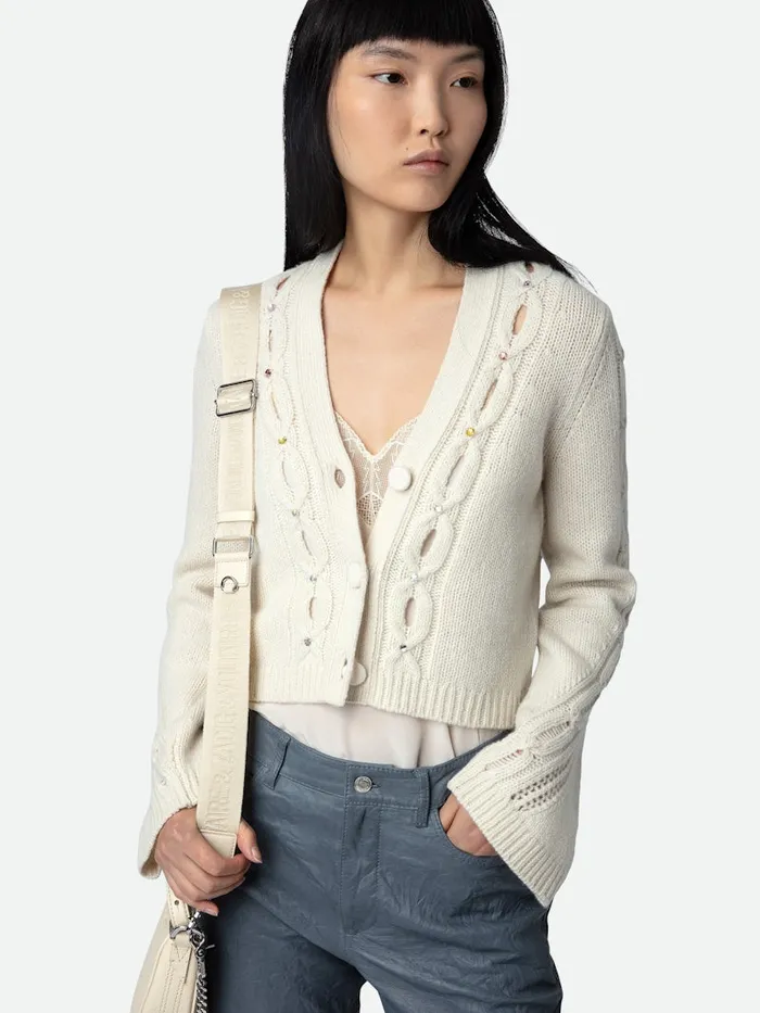Women Zadig and Voltaire Sweaters and Cardigans Barley Cardigan Ecru