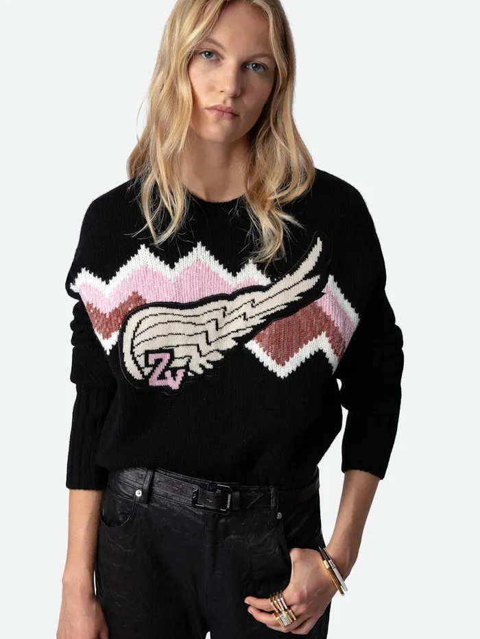 Women Zadig and Voltaire Sweaters and Cardigans Bleez Sequin Sweater Black