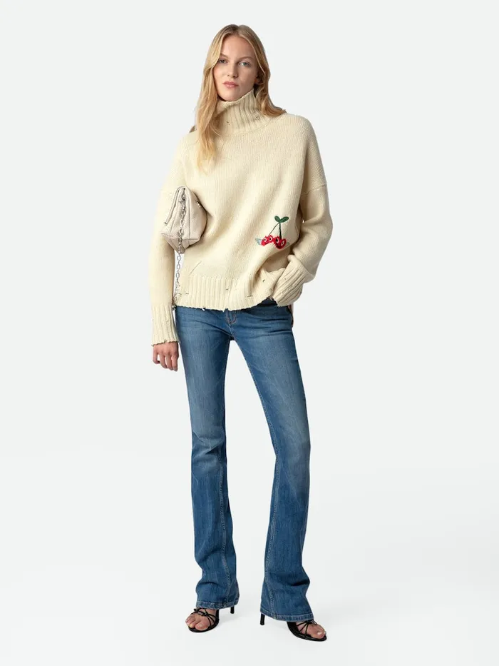 Women Zadig and Voltaire Sweaters and Cardigans Bleeza Sweater Vanille