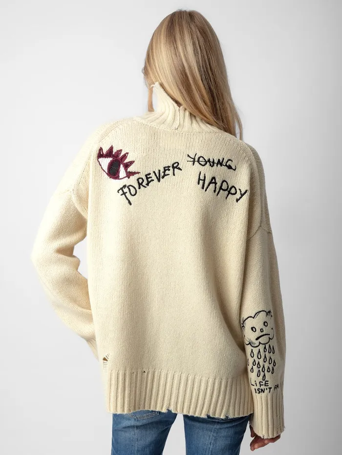 Women Zadig and Voltaire Sweaters and Cardigans Bleeza Sweater Vanille