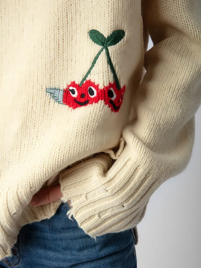Women Zadig and Voltaire Sweaters and Cardigans Bleeza Sweater Vanille