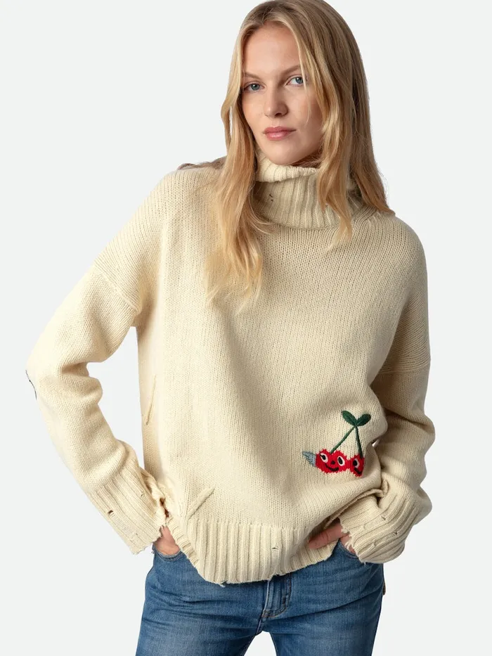 Women Zadig and Voltaire Sweaters and Cardigans Bleeza Sweater Vanille