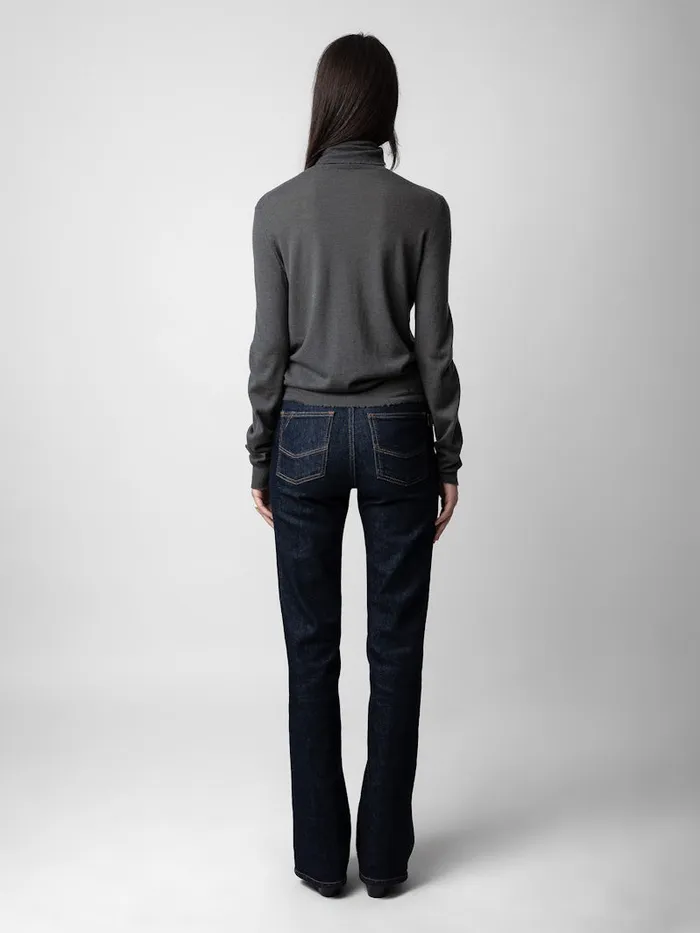 Women Zadig and Voltaire Sweaters and Cardigans Bobby Cashmere Sweater Ardoise