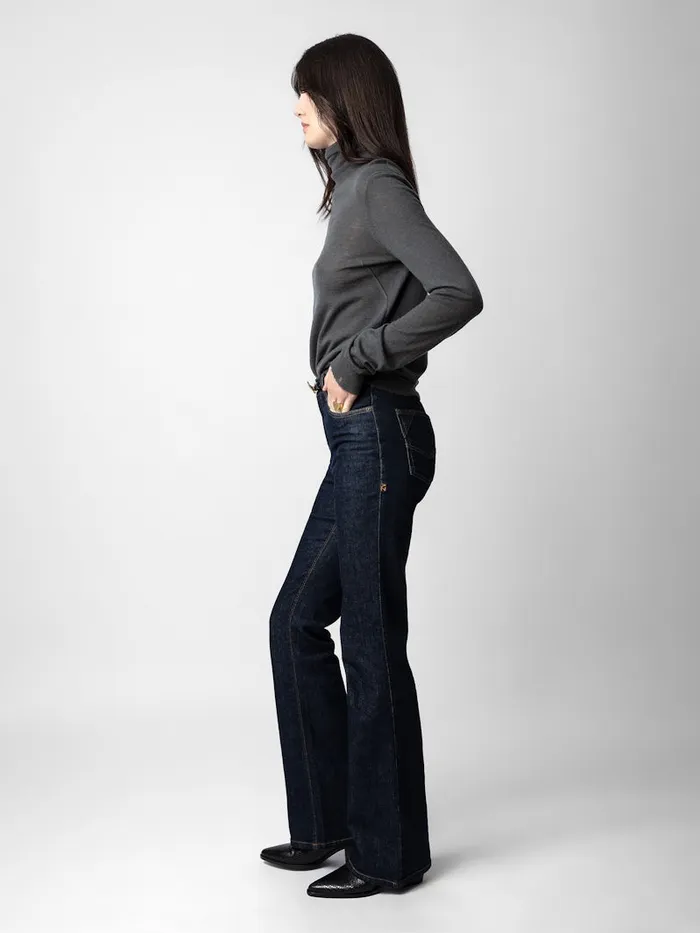 Women Zadig and Voltaire Sweaters and Cardigans Bobby Cashmere Sweater Ardoise