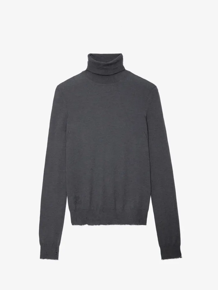 Women Zadig and Voltaire Sweaters and Cardigans Bobby Cashmere Sweater Ardoise