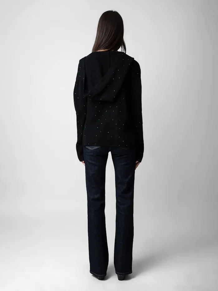 Women Zadig and Voltaire Sweaters and Cardigans Cosany Diamant Cashmere Cardigan Black