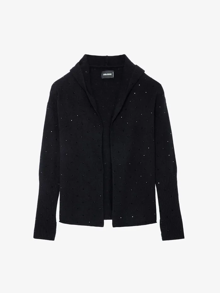 Women Zadig and Voltaire Sweaters and Cardigans Cosany Diamant Cashmere Cardigan Black