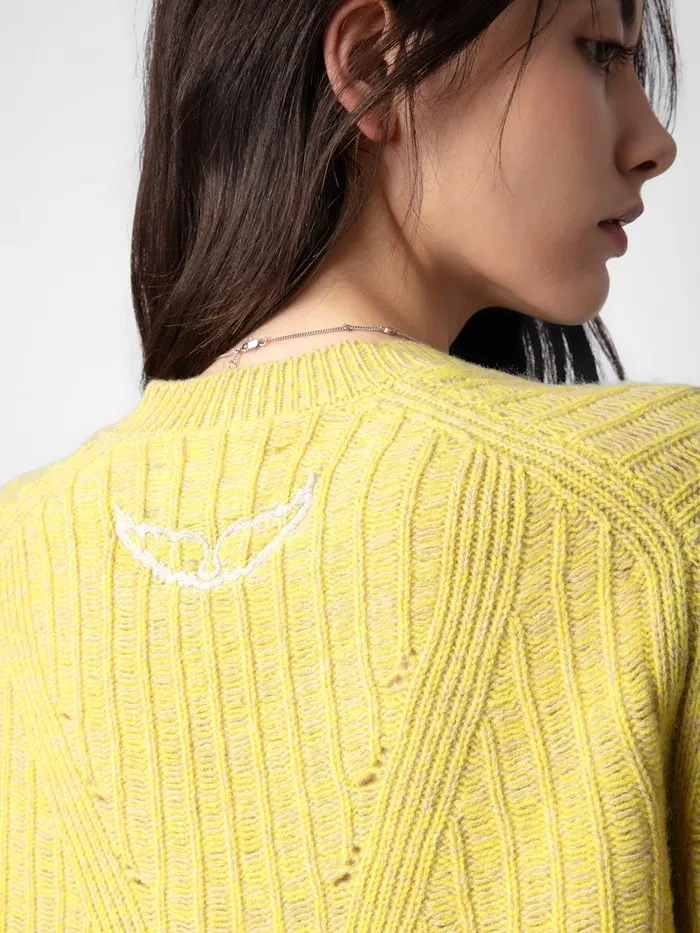 Women Zadig and Voltaire Sweaters and Cardigans Fanny Sweater Jaune