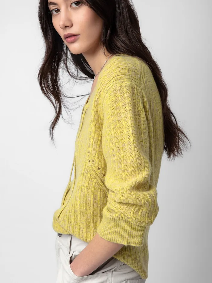 Women Zadig and Voltaire Sweaters and Cardigans Fanny Sweater Jaune
