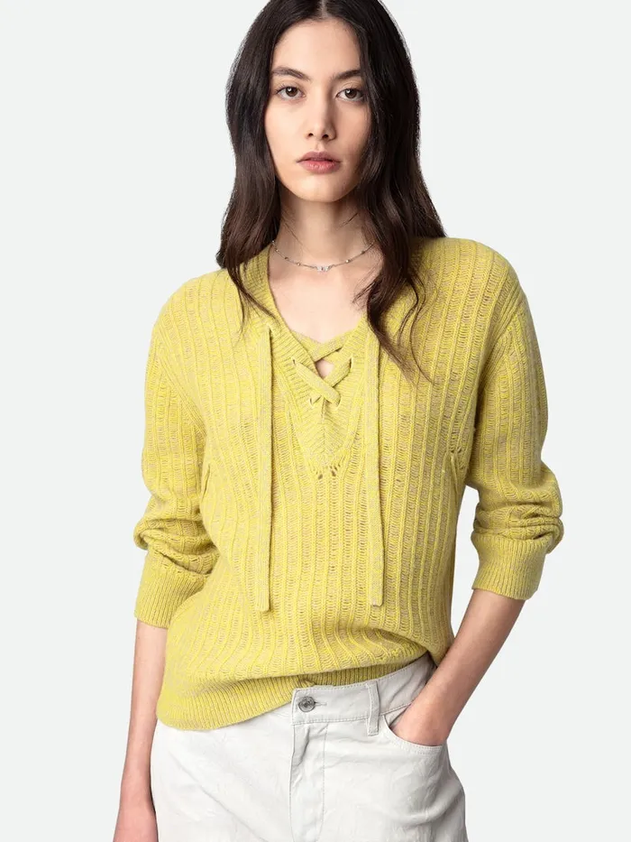 Women Zadig and Voltaire Sweaters and Cardigans Fanny Sweater Jaune