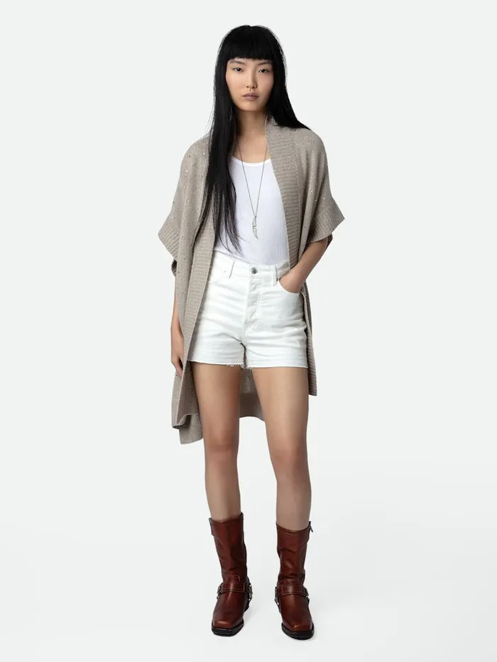 Women Zadig and Voltaire Sweaters and Cardigans Indiany Cashmere Cardigan Light Beige Women Zadig and Voltaire Sweaters and Cardigans Indiany Cashmere Cardigan Light Beige