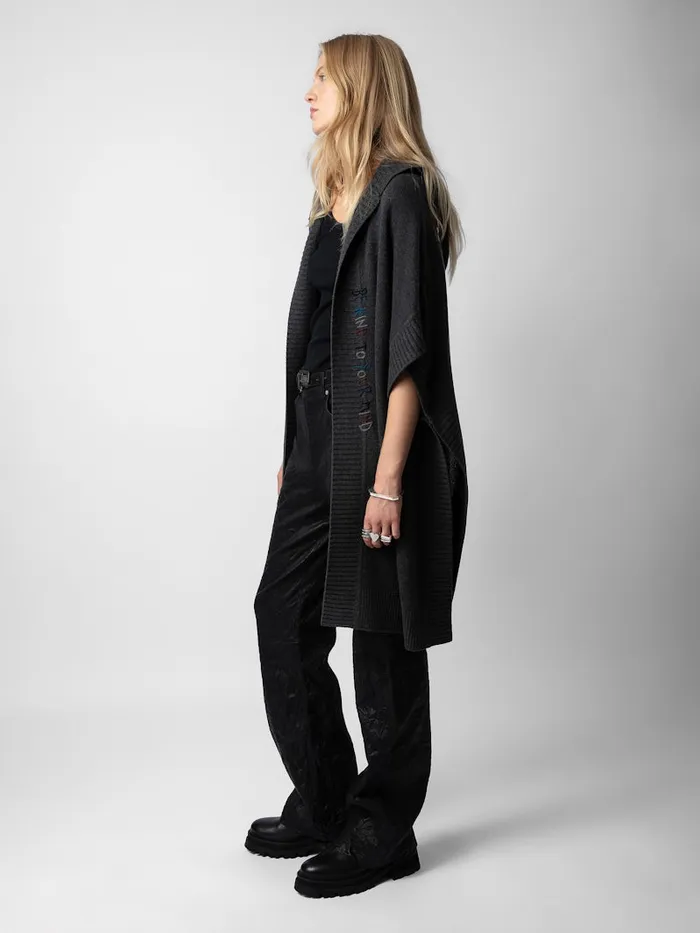 Women Zadig and Voltaire Sweaters and Cardigans Inna Cashmere Cardigan Kaki Slate