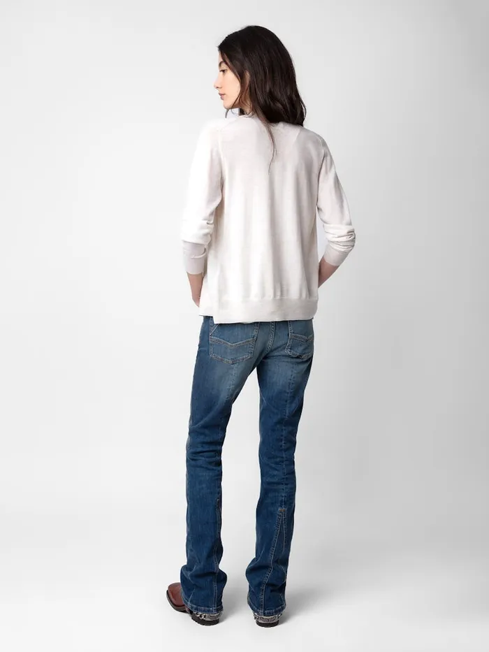 Women Zadig and Voltaire Sweaters and Cardigans Jemmy Jewel Cardigan Neige