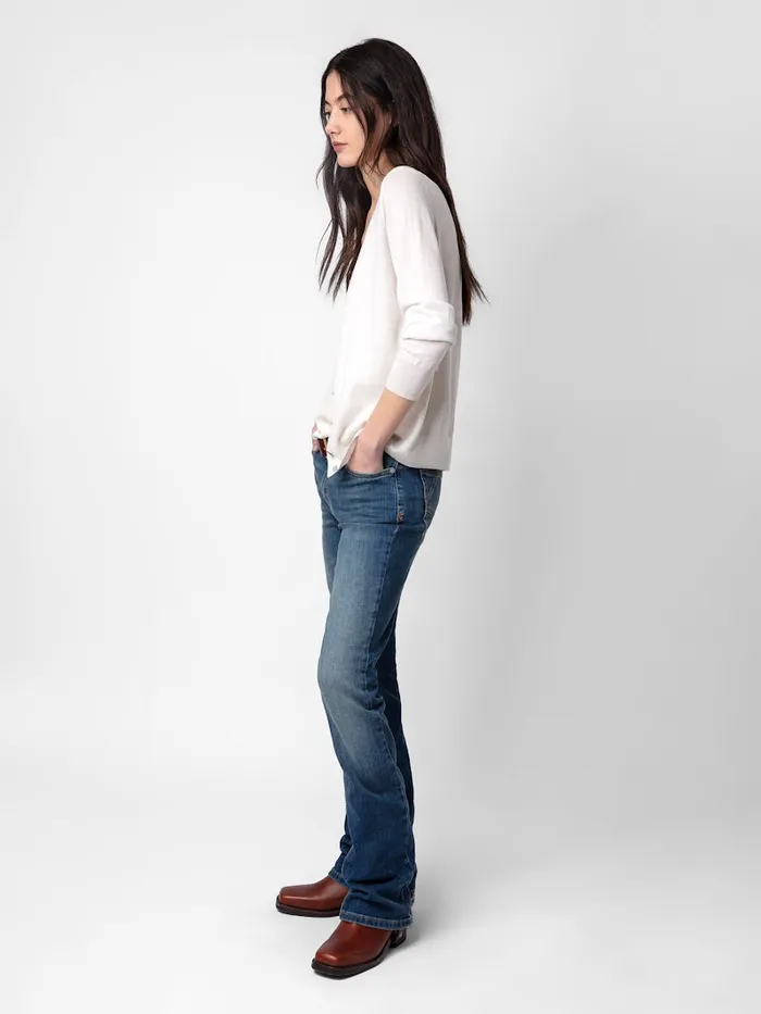 Women Zadig and Voltaire Sweaters and Cardigans Jemmy Jewel Cardigan Neige