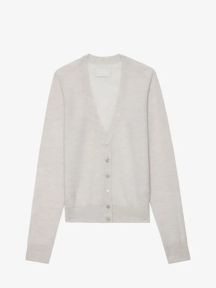 Women Zadig and Voltaire Sweaters and Cardigans Jemmy Jewel Cardigan Neige
