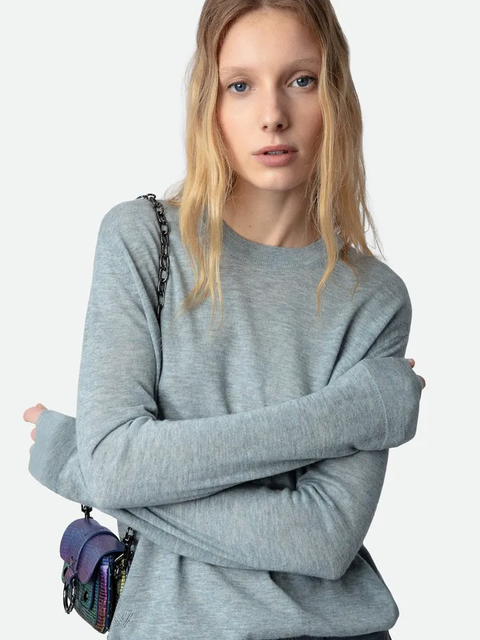 Women Zadig and Voltaire Sweaters and Cardigans Life Cashmere Sweater Nuage
