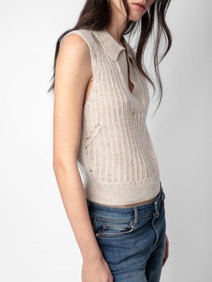 Women Zadig and Voltaire Sweaters and Cardigans Lunny Sweater Ecru