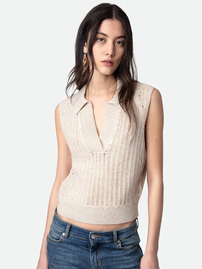 Women Zadig and Voltaire Sweaters and Cardigans Lunny Sweater Ecru