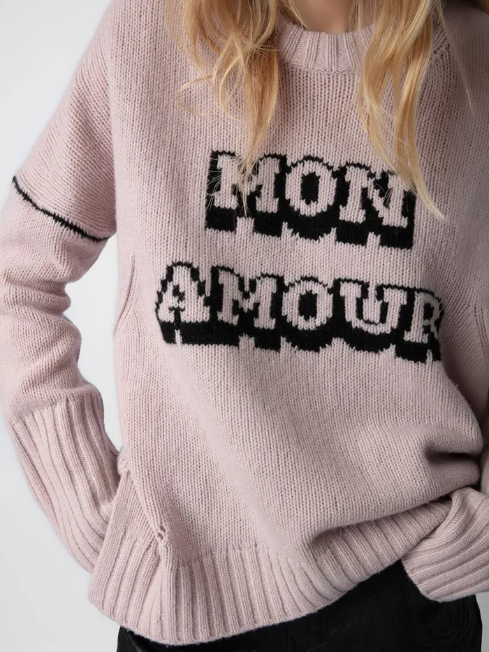 Women Zadig and Voltaire Sweaters and Cardigans Malta Mon Amour Sweater Primrose