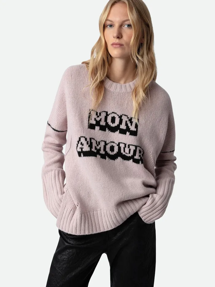 Women Zadig and Voltaire Sweaters and Cardigans Malta Mon Amour Sweater Primrose